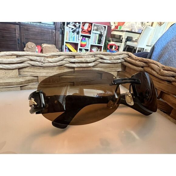 Authentic Kieselstein-Cord Black & Gold Alligator Sunglasses Leather Ear‎ frames - Picture 8 of 11